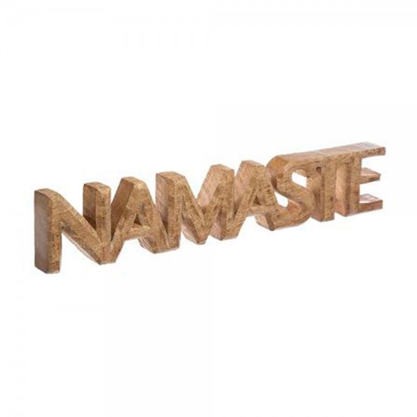 'namaste' decorativo madera de mango 54x3,5x10cm