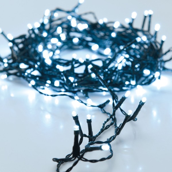 Guirnalda "tipo espino" multifunción 400 leds luz fría exterior 8 m